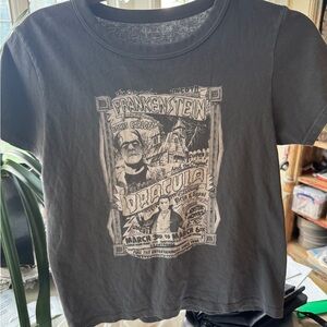 Brandy Melville Gray Graphic Tee